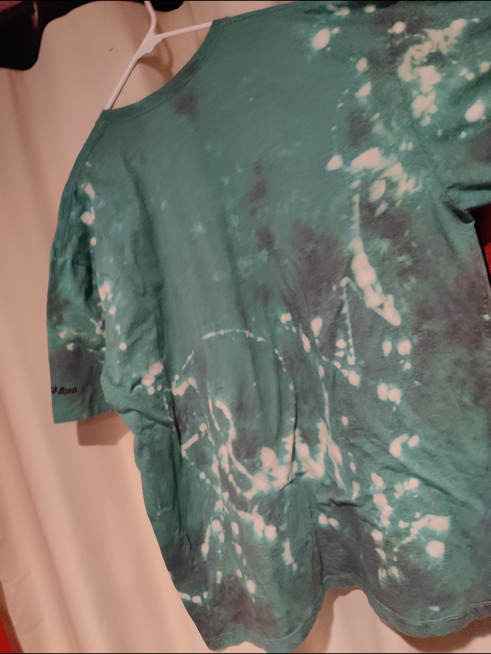 One Of A Kind Teal Tie-Dye Graphic Tee with Flag Print - Picture 2 of 2